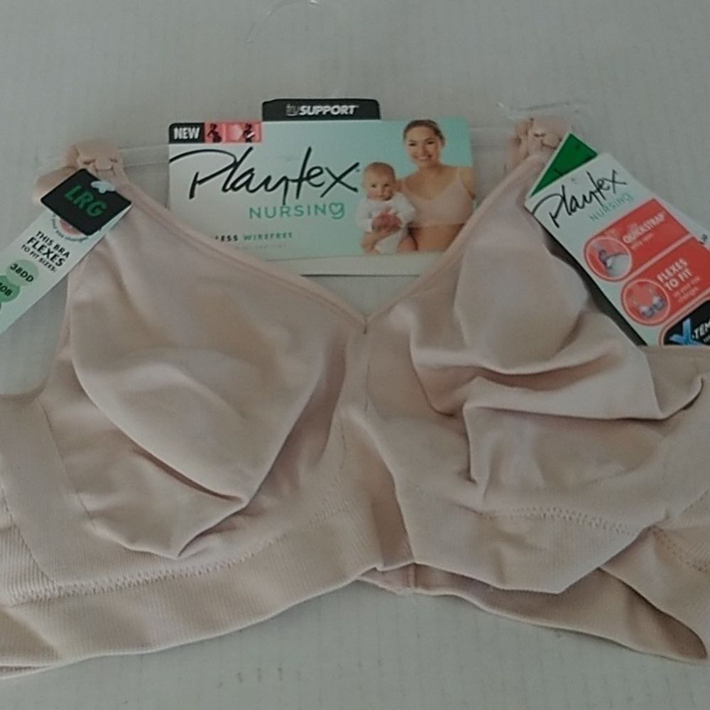 Playtex Nursing Bra Seamless Wireless Quick strap Bra L - Picture 2 of 13